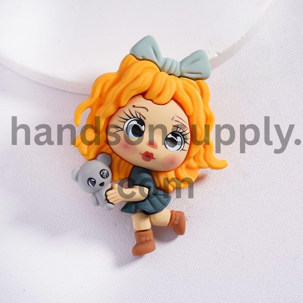 Soft PVC Rubber Princess Girl Figurine Beads Adorable Princess Series Holding Items