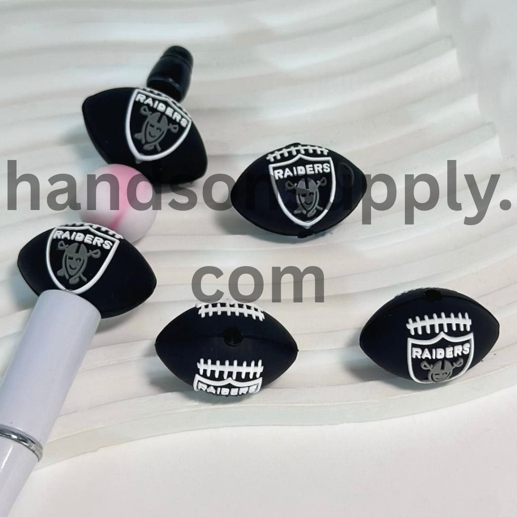 3D USA America Football Teams Silicone Focal Beads