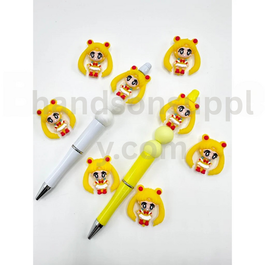 Girl Sailo Moo Cartoon Anime 3D Little Cute Silicone Focal Beads