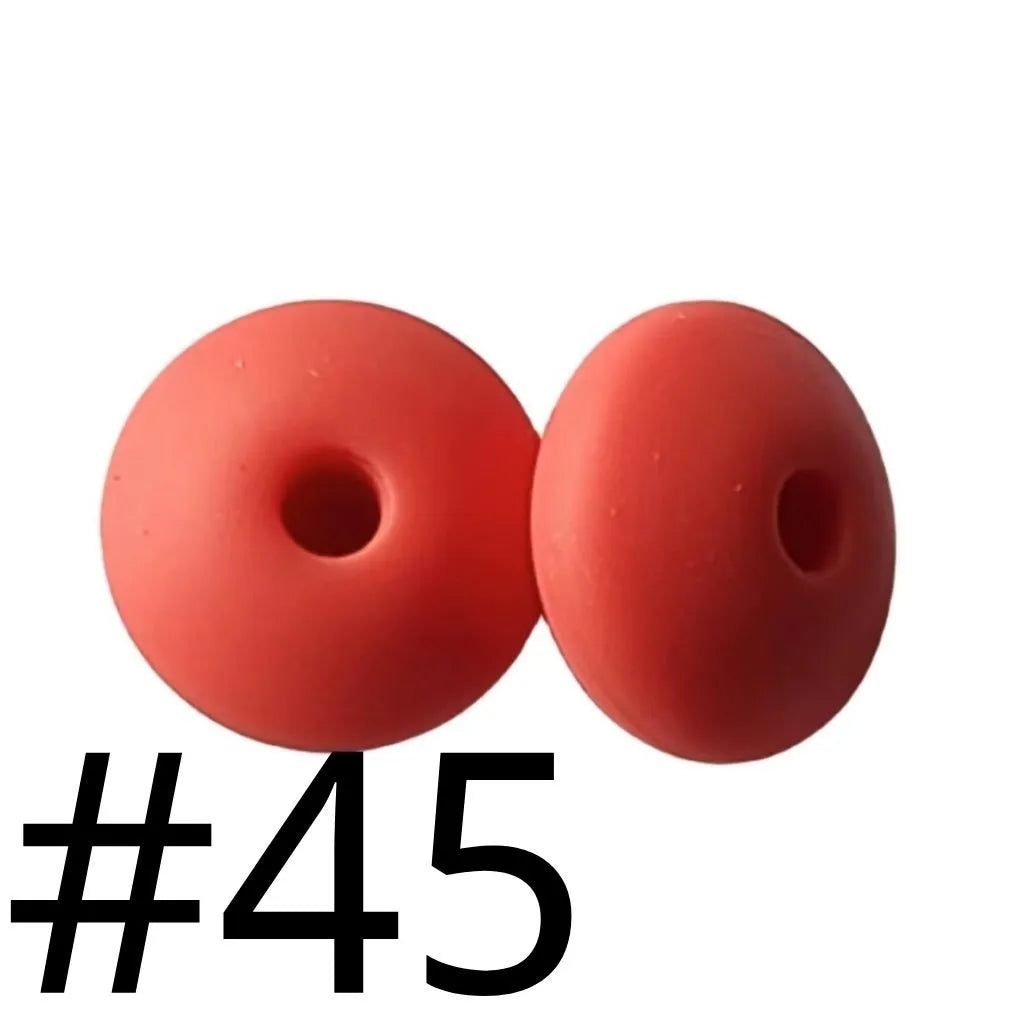 Silicone Lentil Beads 12mm