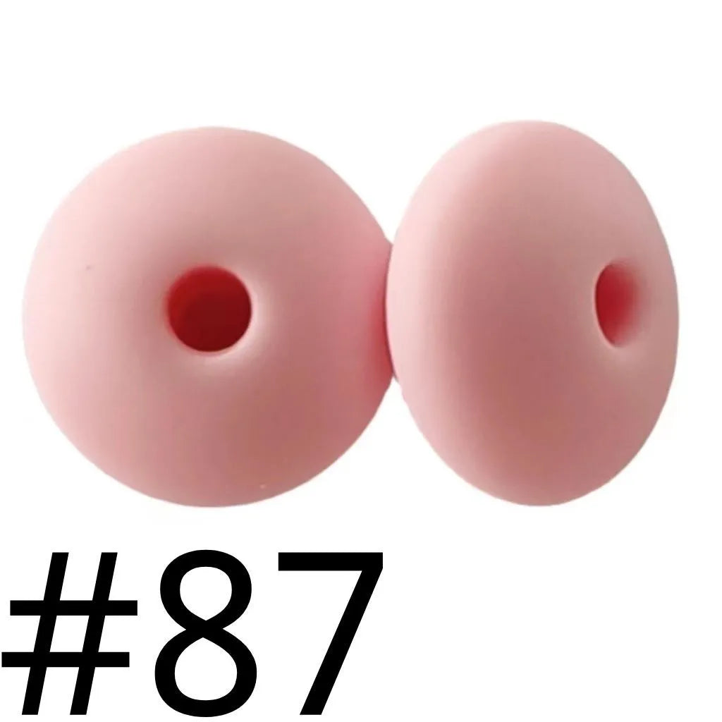 Silicone Lentil Beads 12mm