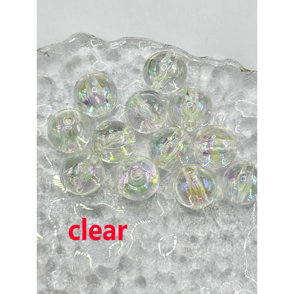 UV Coating See Thru Glossy Solid Color Acrylic Beads 16mm CM