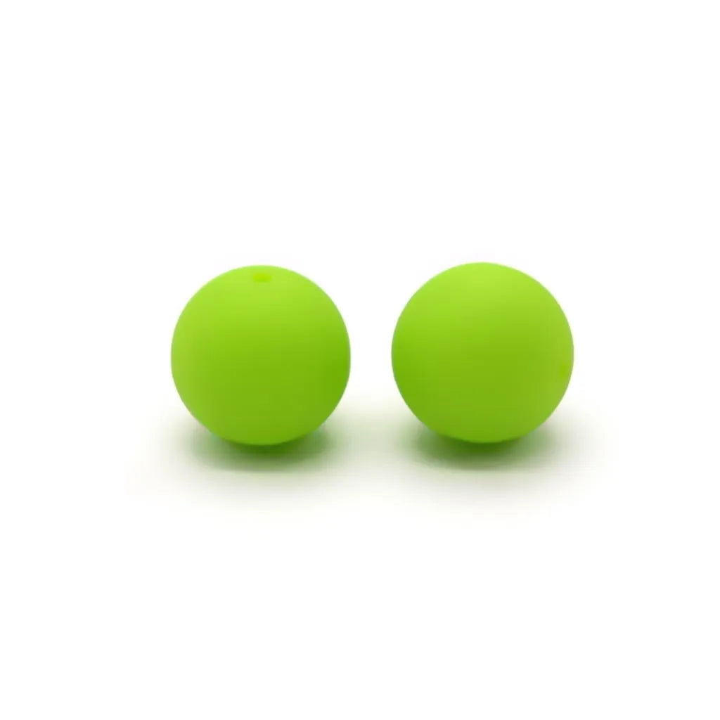 Solid Colored Silicone Beads 15 mm