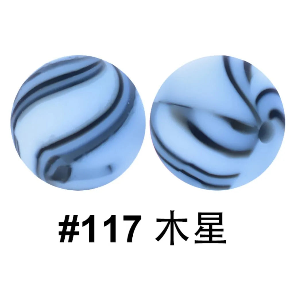 Solid Colored Silicone Beads 15 mm