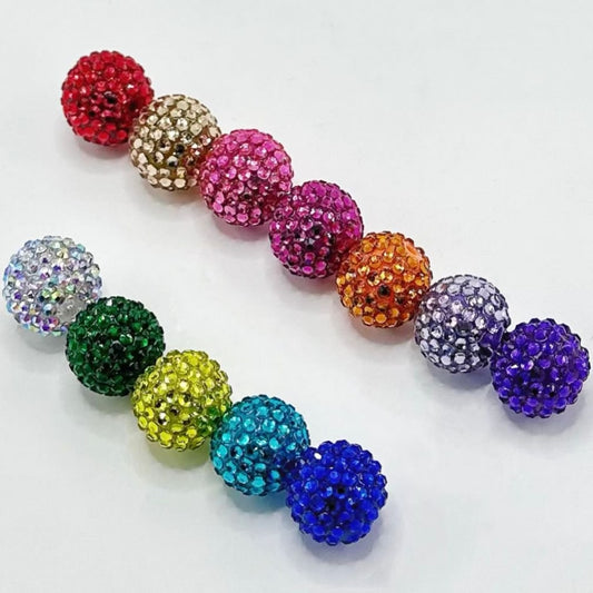 See Through  in Solid Colors Acrylic Rhinestones Beads, Random Mix, 20MM