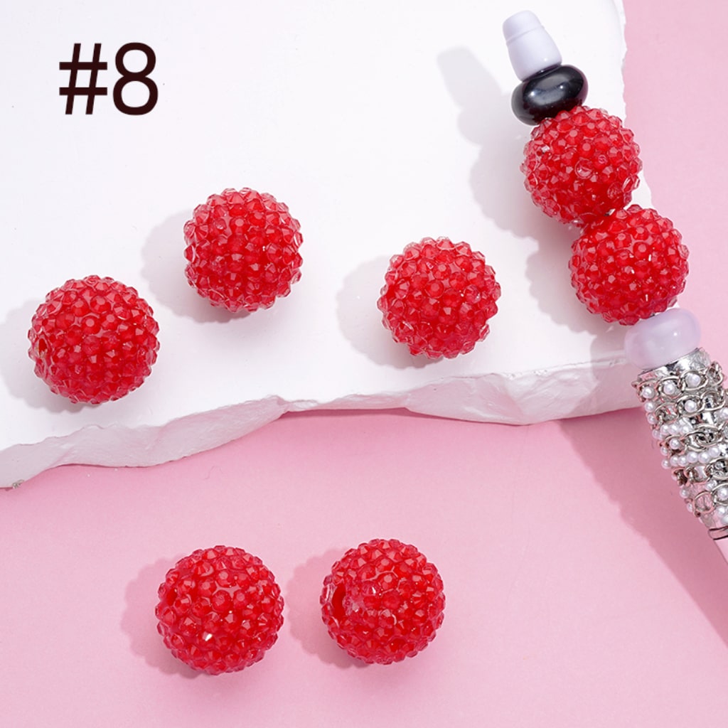 Cute Jelly Color Rhinestones Acrylic Beads, 20MM