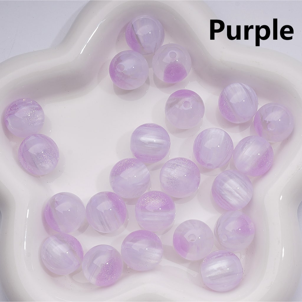 Gold Glitter Double Color Color Changing Round Acrylic Beads, 16MM (Single Color is available for 200pcs(Whole bag))