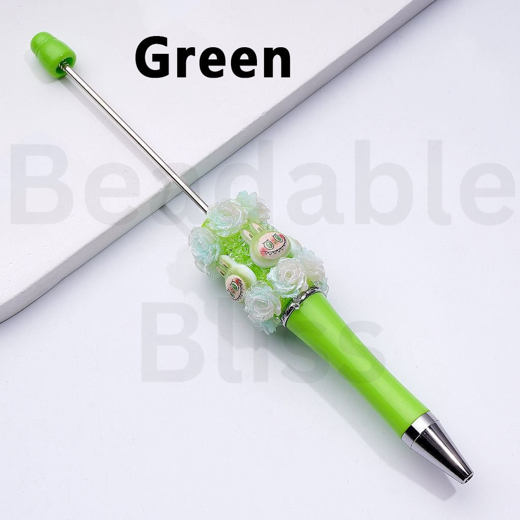 Luminous Glitter Flower Tiny Goblin Monster Doll Character Head Clear Sugar Beadable Pens