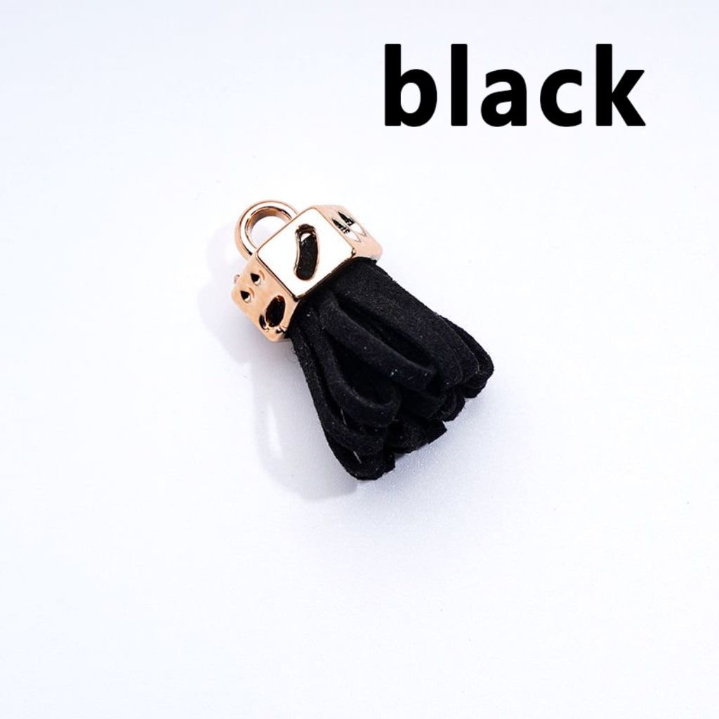 Mini Cute Solid Color Tassels with Rings for Jewelry Accessories, 25MM