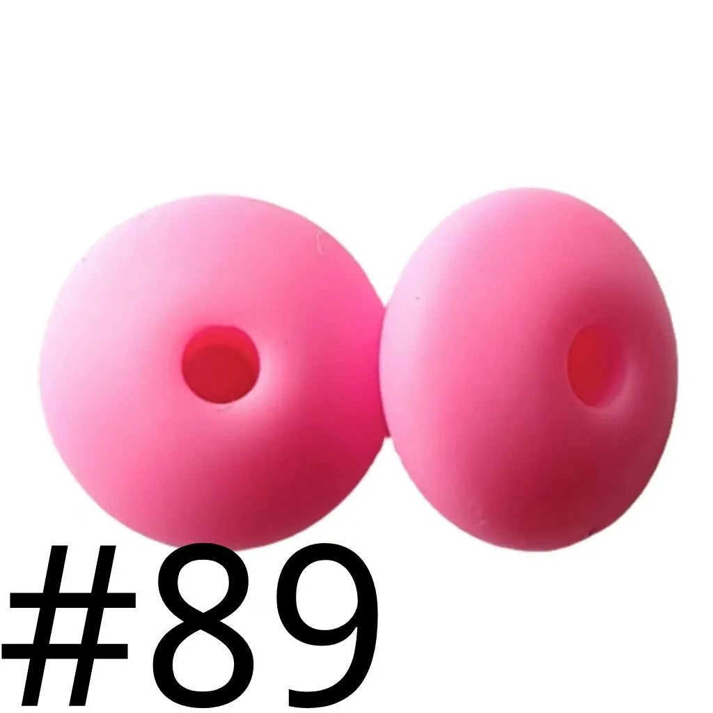 Silicone Lentil Beads 12mm