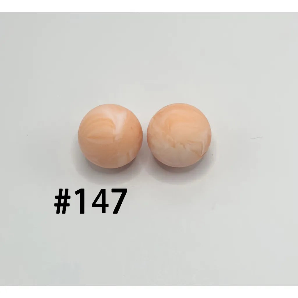 Silicone Beads, Solid Colors, 15 mm