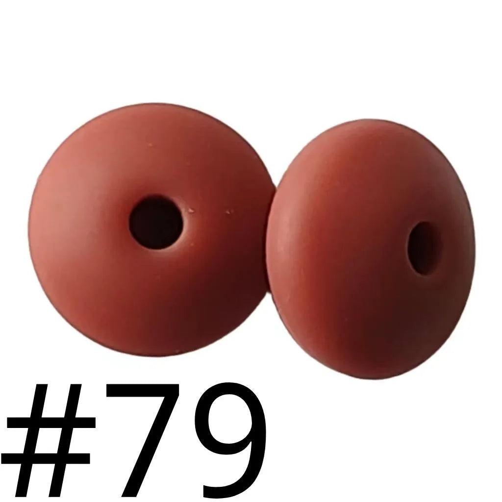 Silicone Lentil Beads 12mm