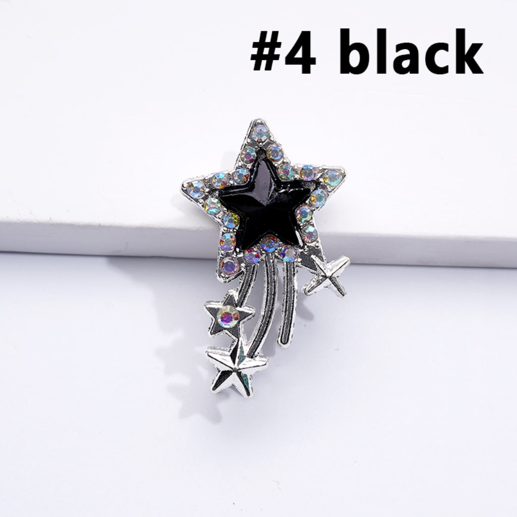 Bling Bling Fancy Silver Alloy Star with Large Star Inside AB Rhinestones Beads, Around 30*20MM