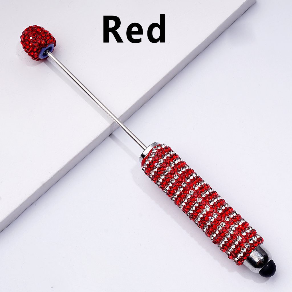 Glamorous Beadable Stylus Pens – Sparkling Double-Color Rhinestones & Clay Design
