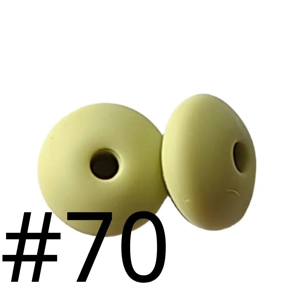 Silicone Lentil Beads 12mm