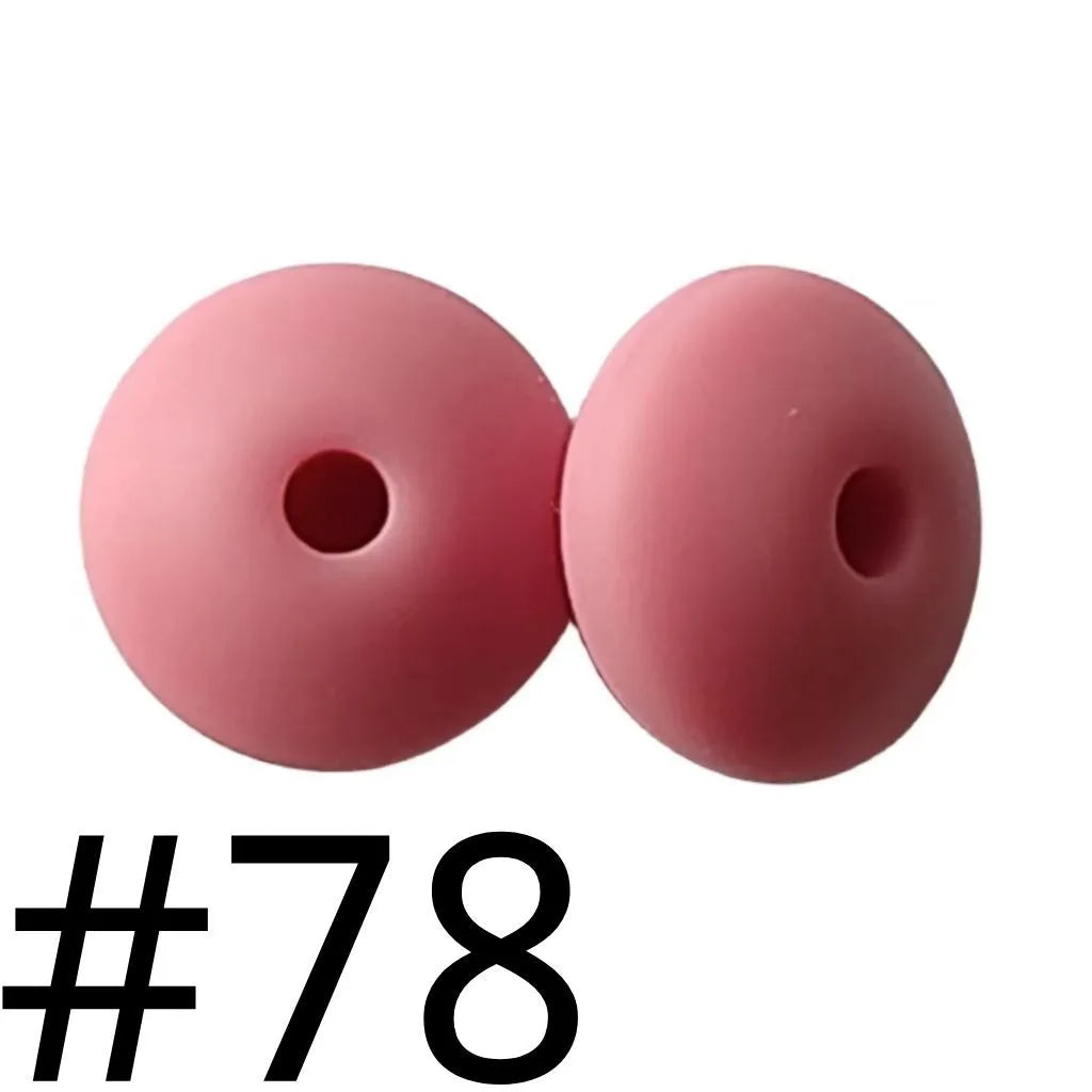 Silicone Lentil Beads 12mm
