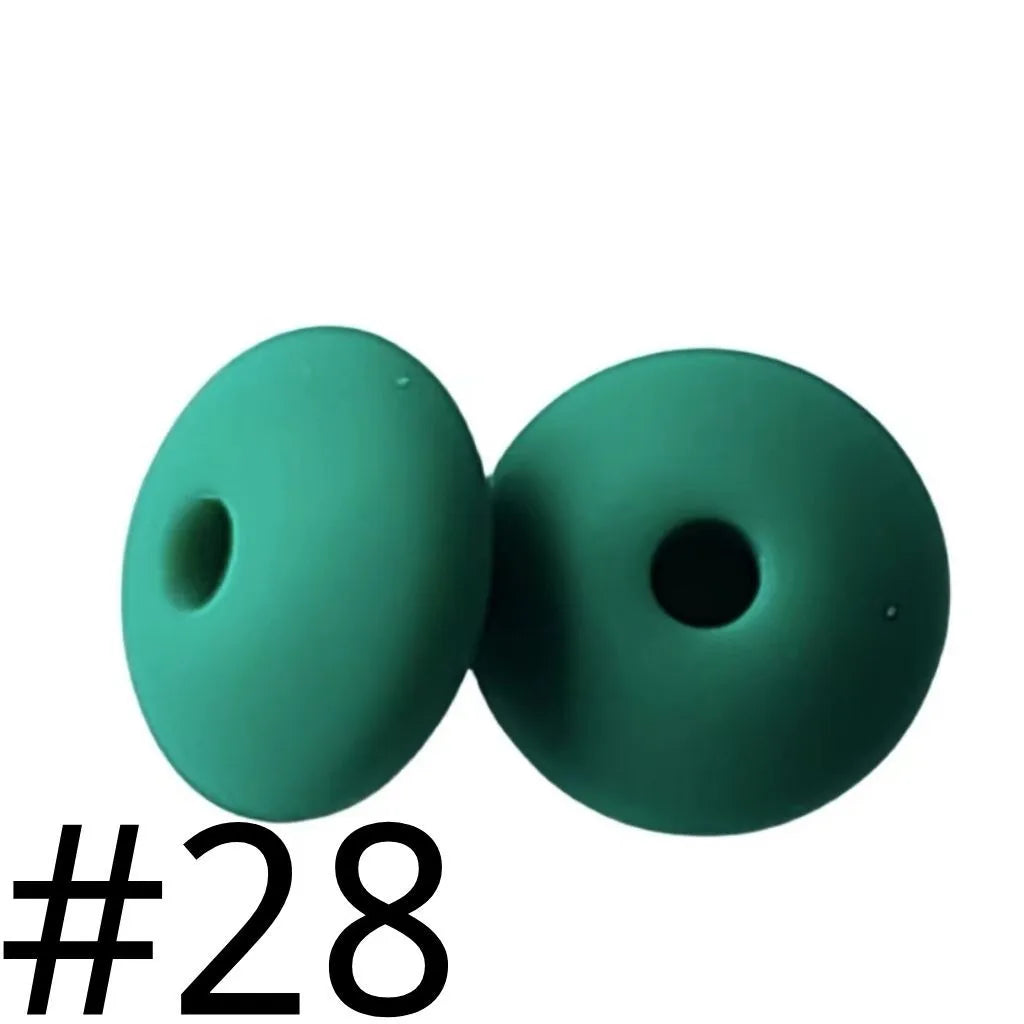 Silicone Lentil Beads 12mm