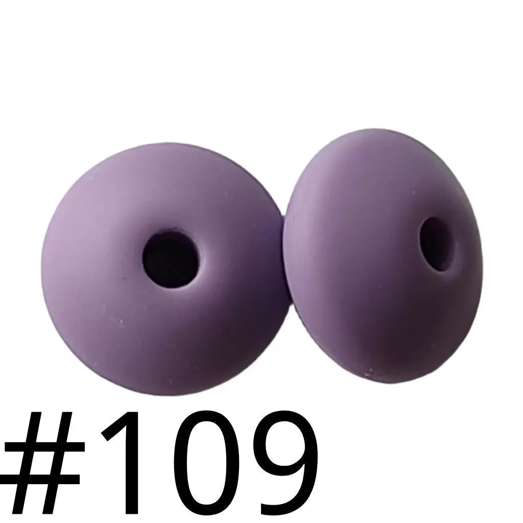 Silicone Lentil Beads 12mm