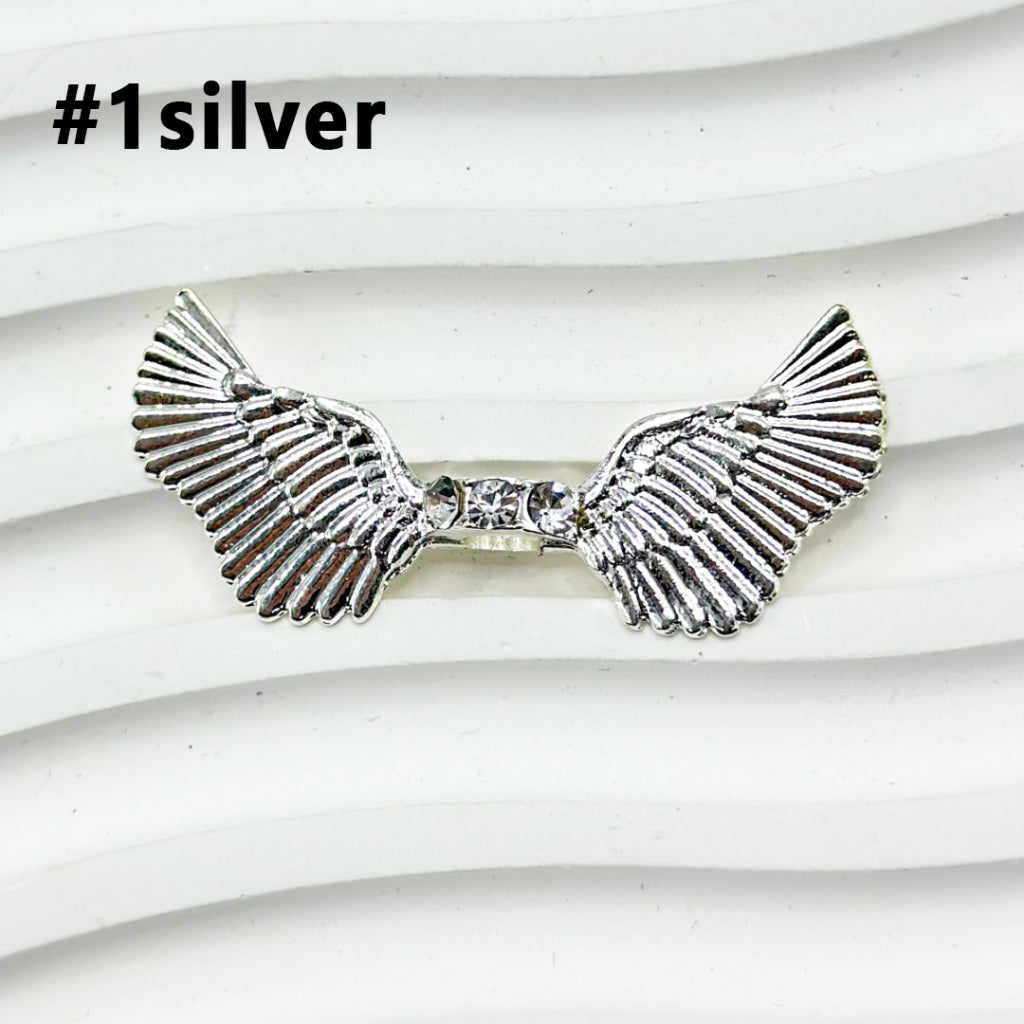 Angel Wings and Clear Rhinestone Spacers