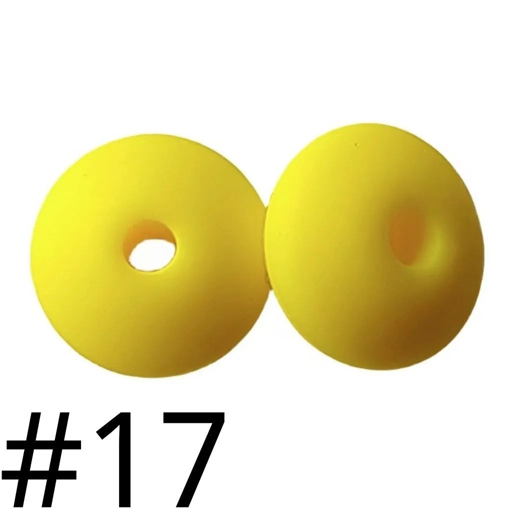 Silicone Lentil Beads Spacers 12mm
