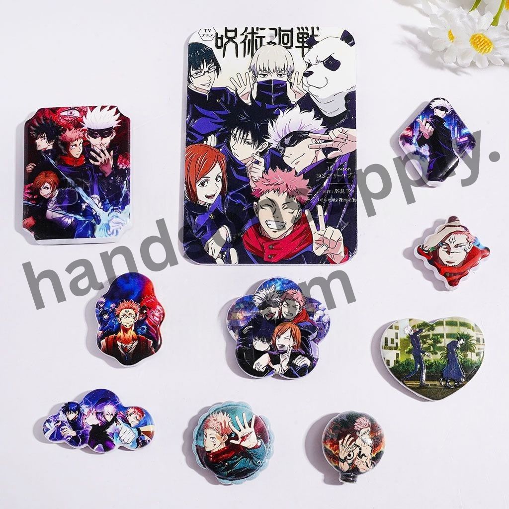 Trendy Japanese Manga High School Student Character Series Acrylic Beads & Pendants, Random Mix