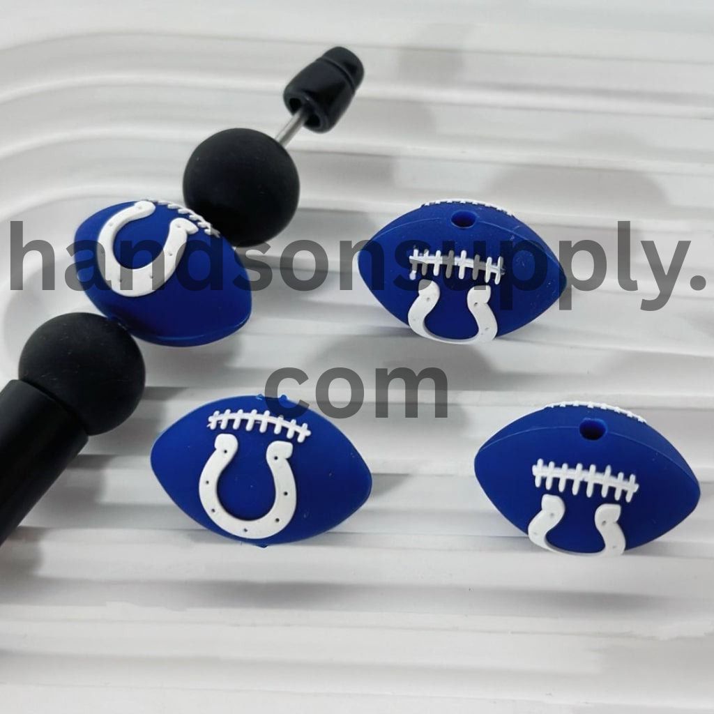 3D USA America Football Teams Silicone Focal Beads