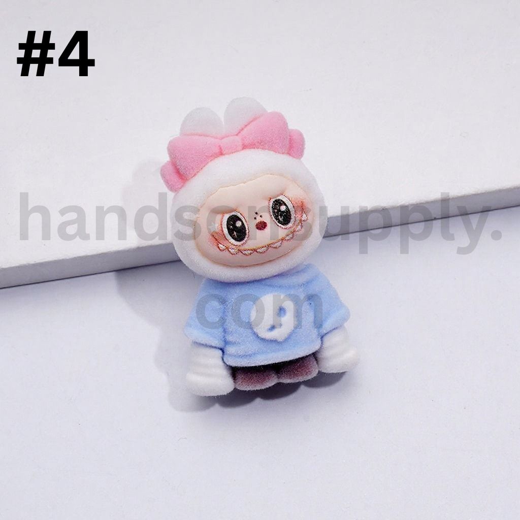 Fuzzy Labub Monster Pop Mar Design Pen Topper 45*28MM(Half Through Hole)