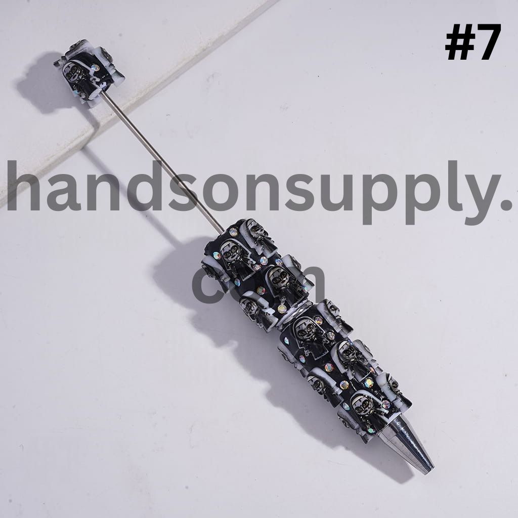 Horror Character Series Dark Halloween Theme & AB Rhinestones Beadable Clay Pens