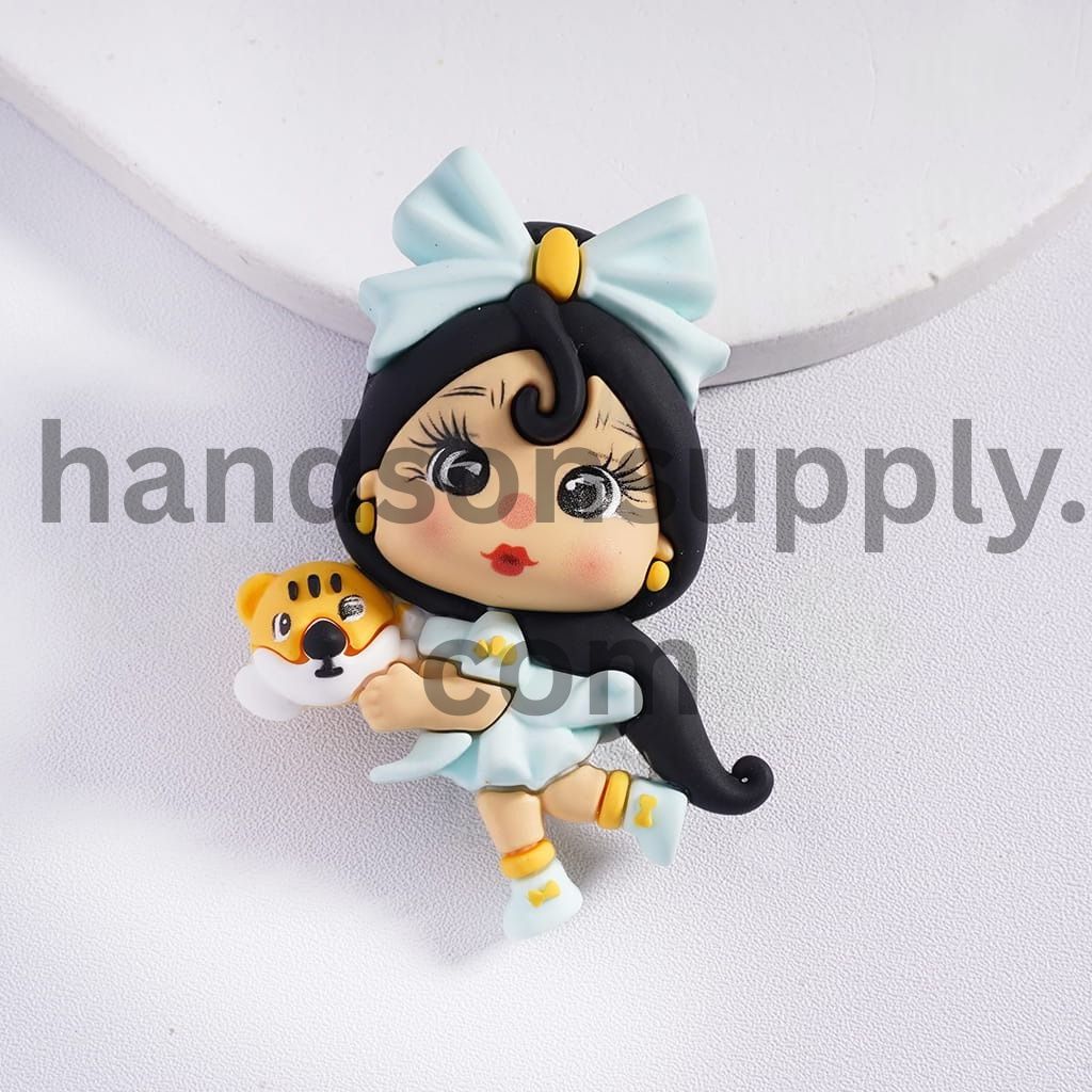 Soft PVC Rubber Princess Girl Figurine Beads Adorable Princess Series Holding Items