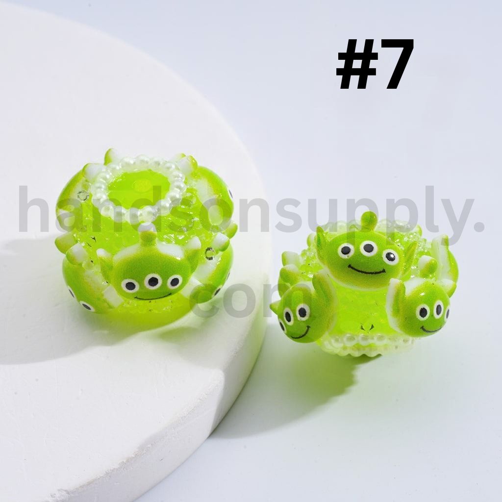 Cute Character Mix Kurom, Monster, Micke, Minni, Toy Bear Sugar Acrylic Beads Multi-Color Around 18*22MM