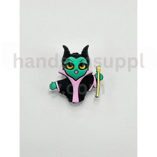3D Evil Queen Villain Character with Horns Wicked Style Silicone Focal Beads