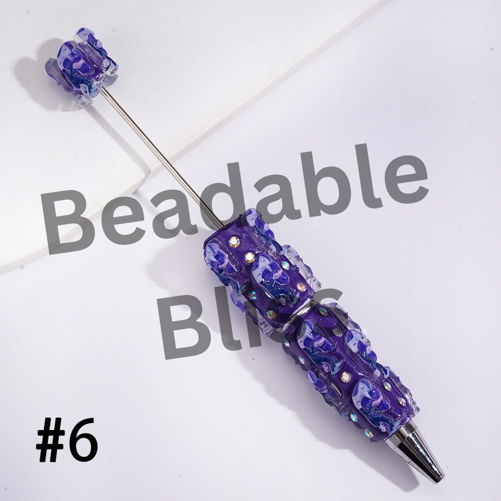 Beadable Clay Pens with Mind Five Emotion Character Series, Multi-Color