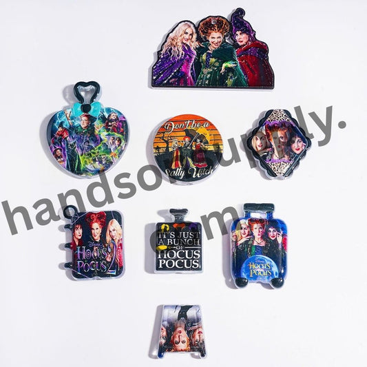 Magical Witchy Sisters Character Series Acrylic Beads & Pendants, Random Mix