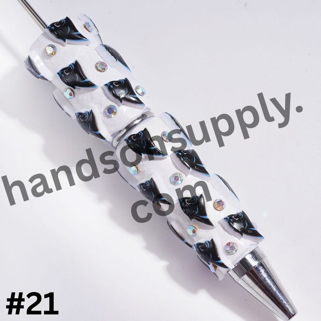 NY American Football Baseball Team Designs with Sparkling AB Rhinestones Beadable Clay Pens