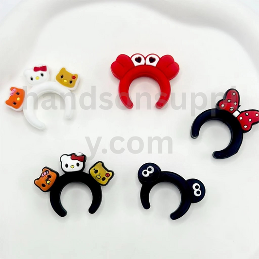 Cute Hair Band and Hoop Style Cartoon Design Silicone Focal Beads