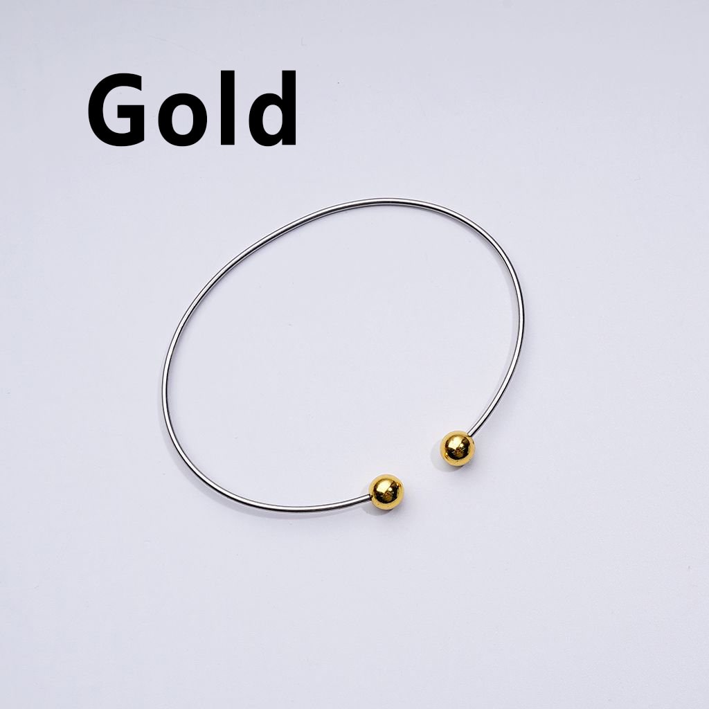 Colorful DIY Beadable Bracelet with Multi-Tone Round Metal Beads – Jewelry Craft Supply