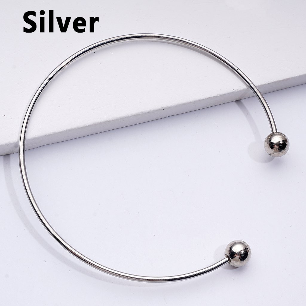 DIY Rose Gold & Gray Beadable Bracelet with Large Round Metal Beads – Custom Jewelry Making Supply