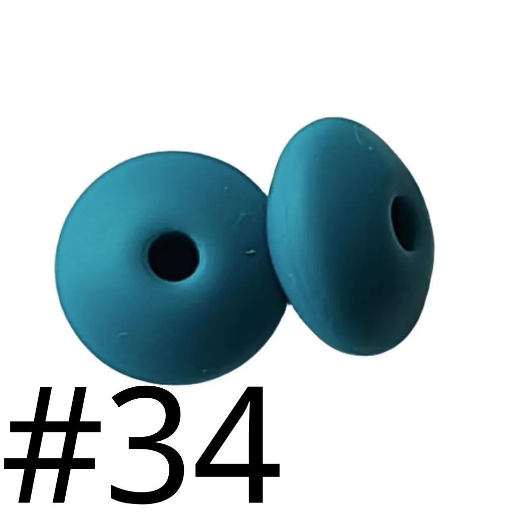 Silicone Lentil Beads 12mm