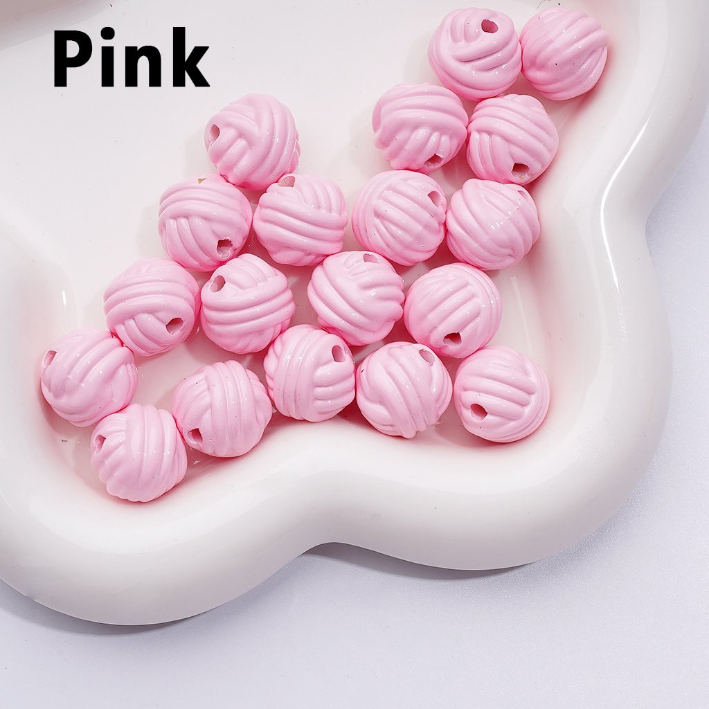 Adorable Multi-Color Yarn Ball Acrylic Beads – 16MM Craft Supplies