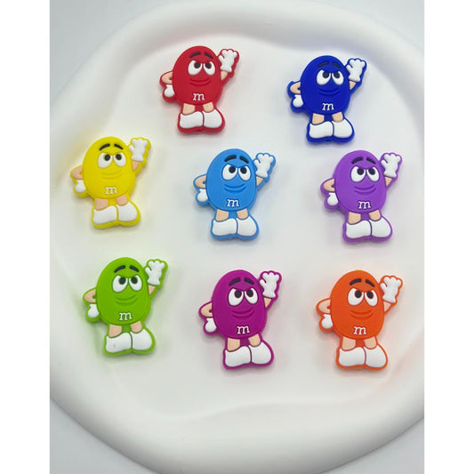 Adorable Crunch Chip Color Candy Silicone Focal Beads