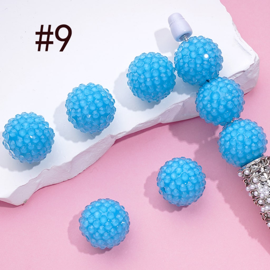 Cute Jelly Color Rhinestones Acrylic Beads, 20MM
