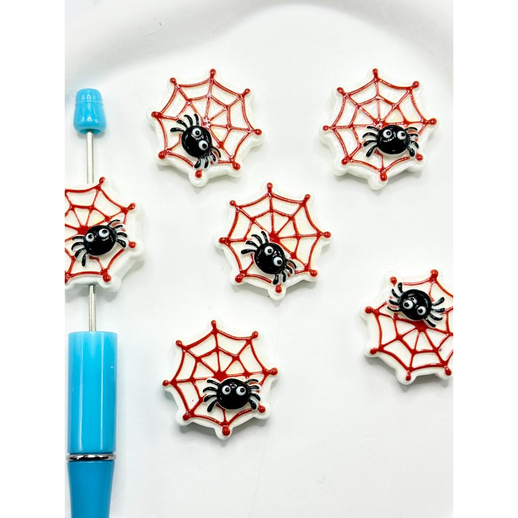 Halloween Theme Spider Web Pumpkin Skeleton Couple Mummy Acrylic Beads