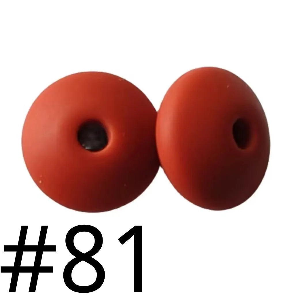 Silicone Lentil Beads Spacers 12mm