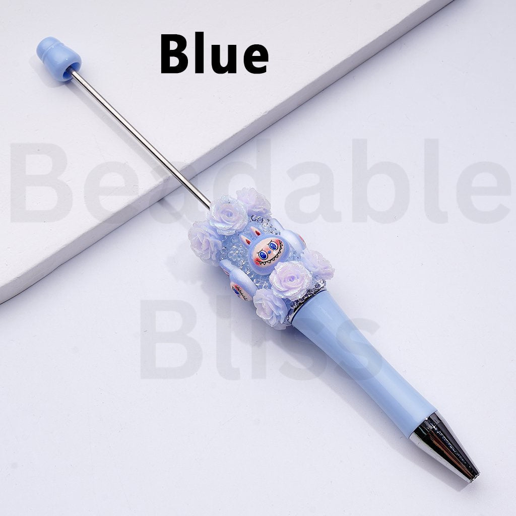 Luminous Glitter Flower Tiny Goblin Monster Doll Character Head Clear Sugar Beadable Pens