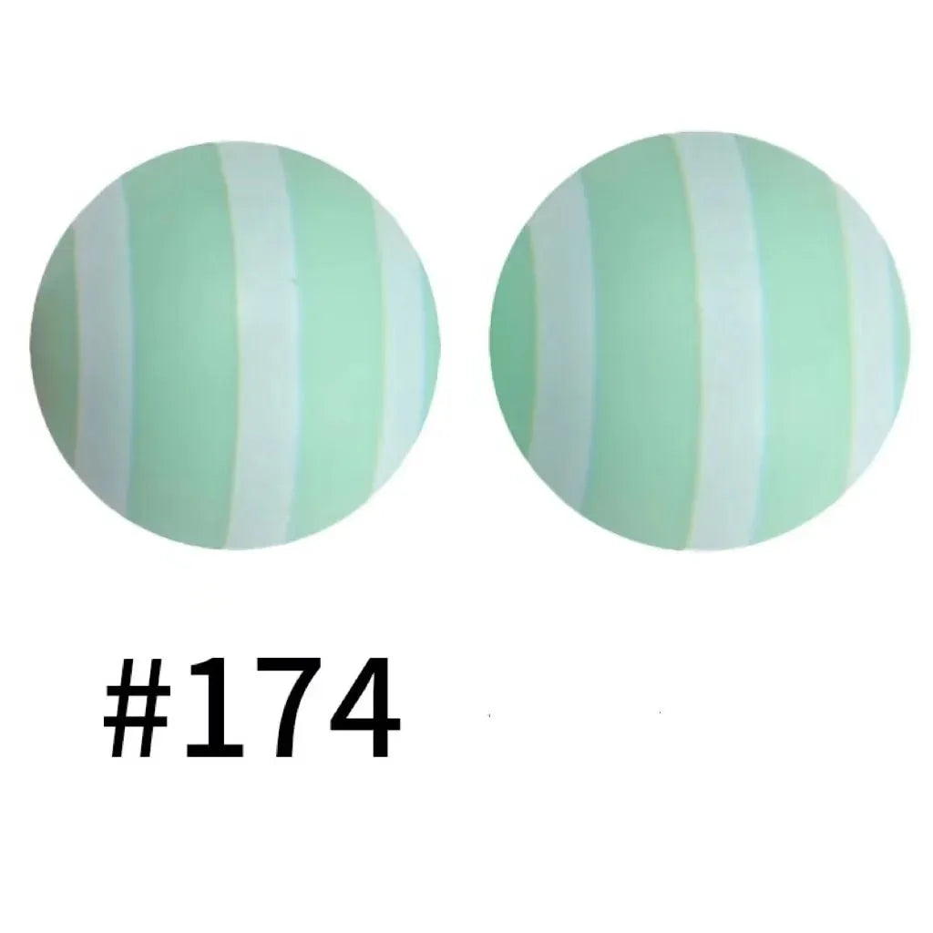 Printed Silicone Beads 15 mm
