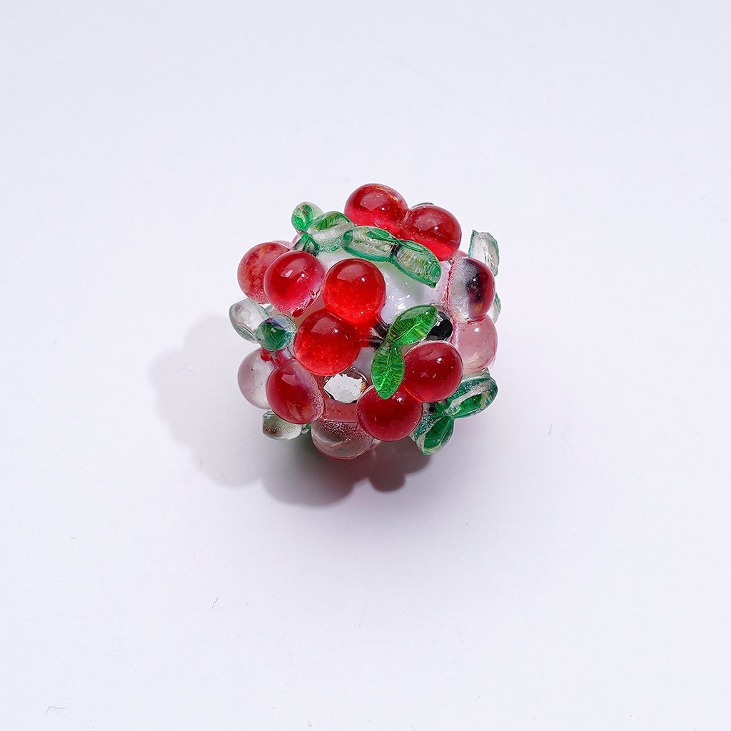 Cute Fruit Acrylic Beads – Grapes, Peaches, Lemons, Pineapples, Cherries, Strawberries, Green Apples, and Watermelons, Approx. 22MM