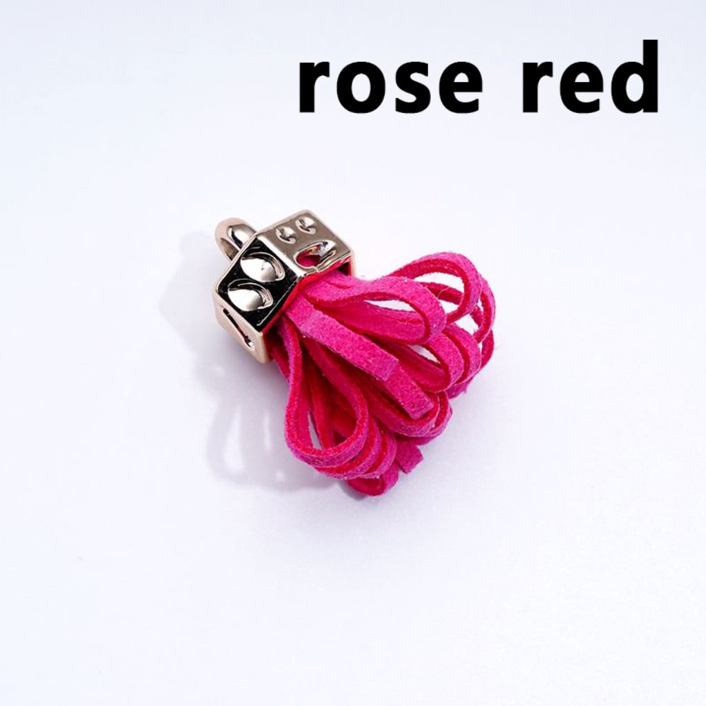 Mini Cute Solid Color Tassels with Rings for Jewelry Accessories, 25MM