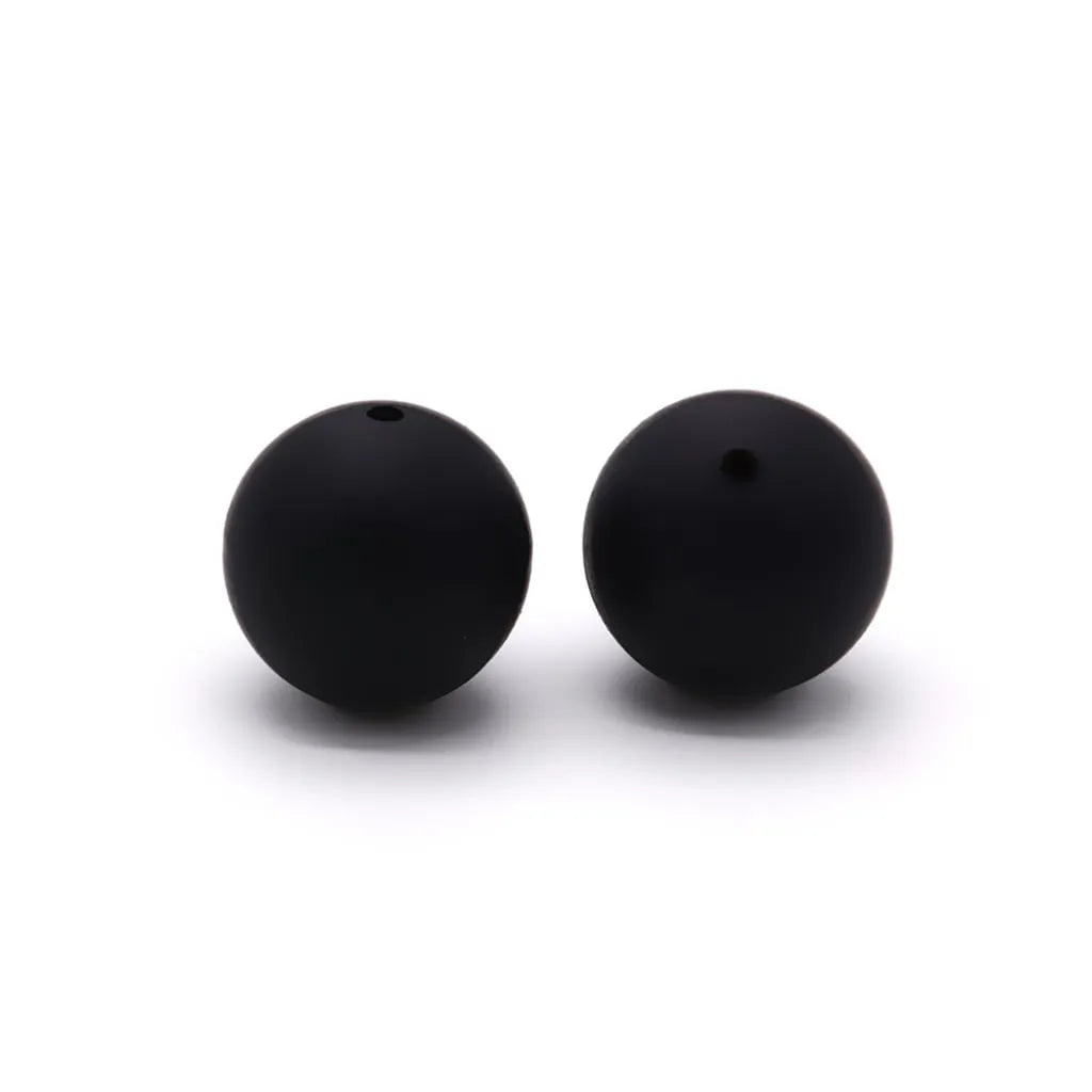 Solid Colored Silicone Beads 15 mm