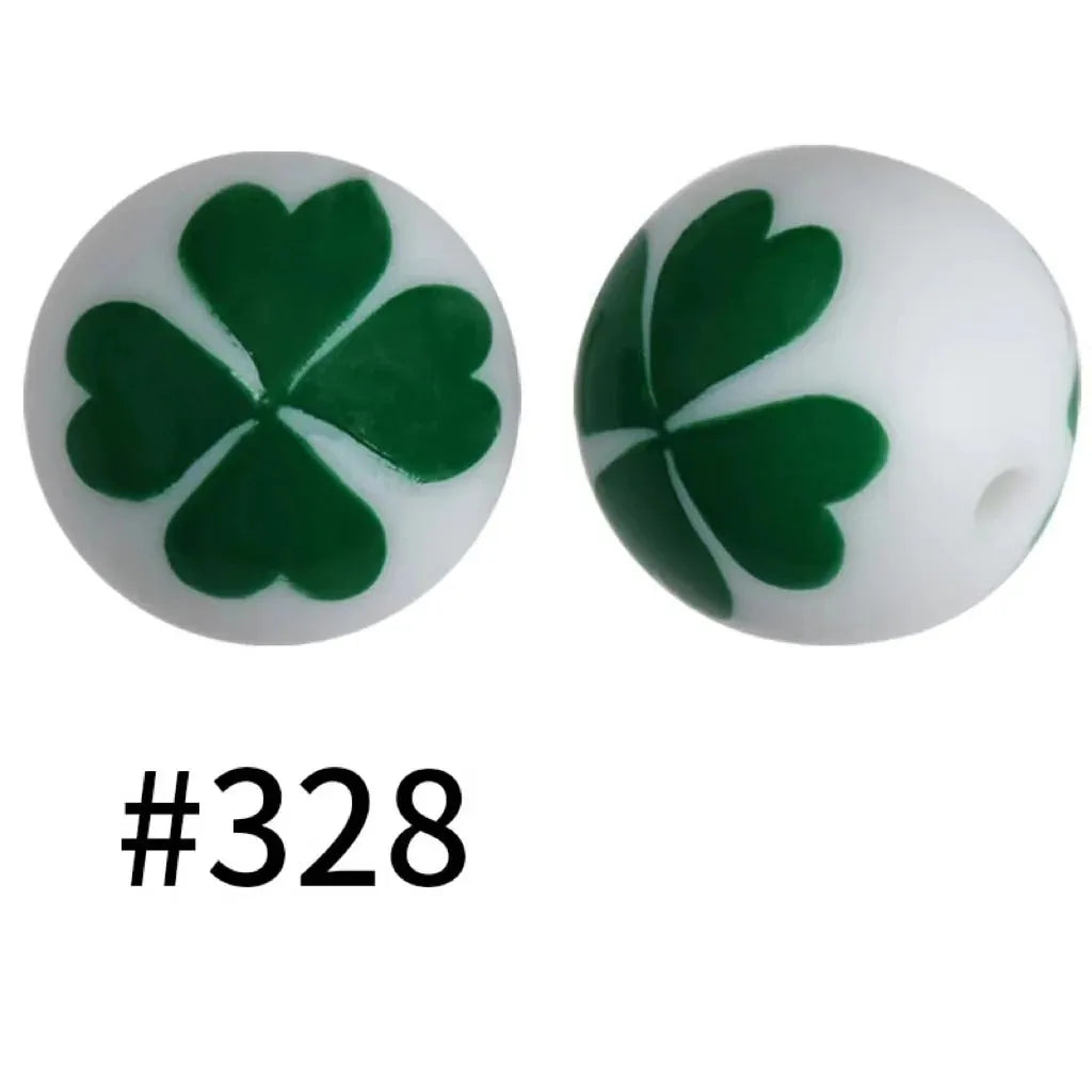 Printed Silicone Beads 15 mm