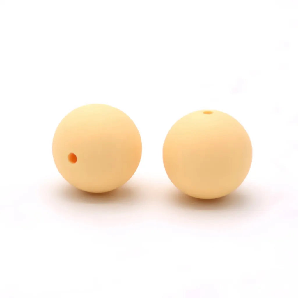 Silicone Beads, Solid Colors, 15 mm
